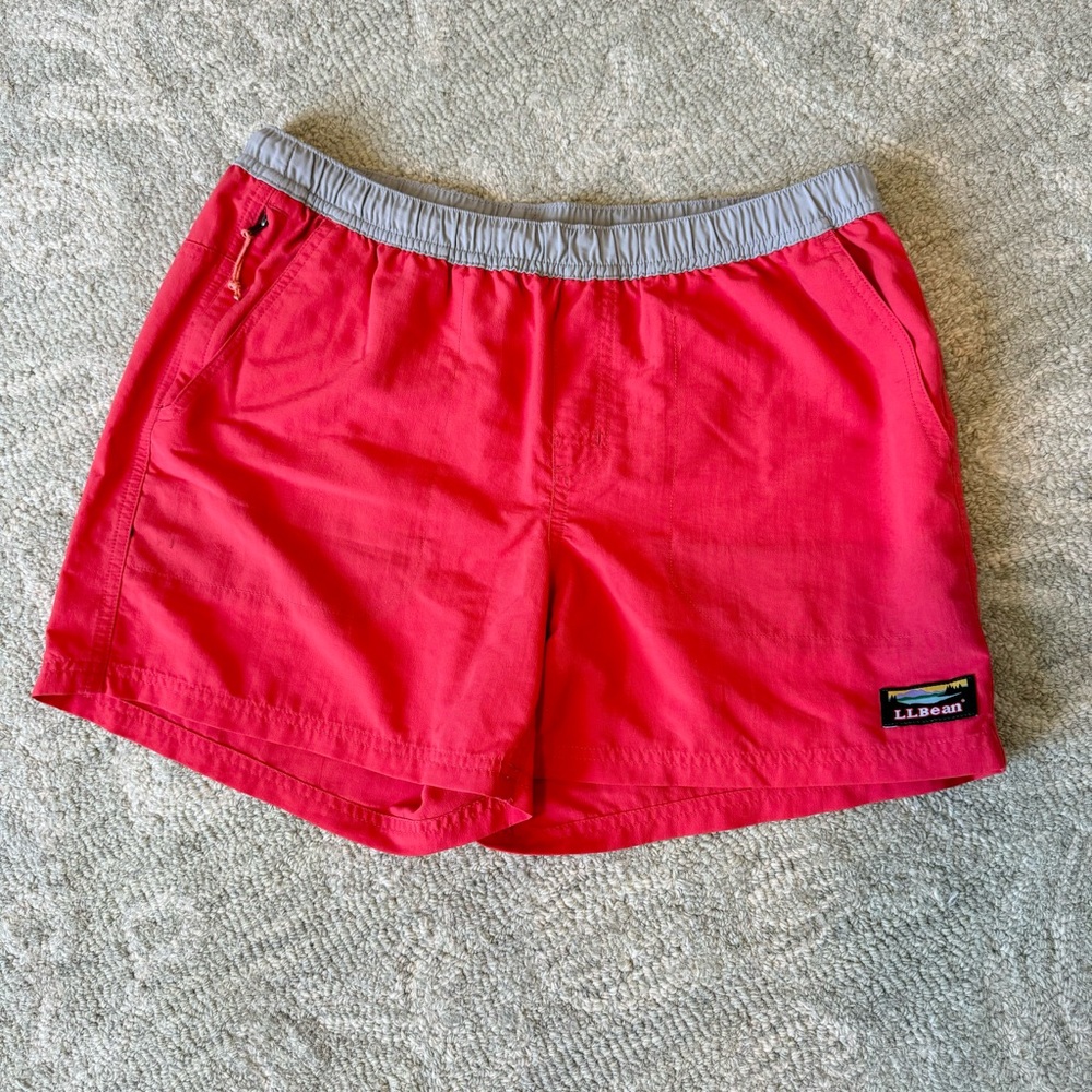 LL Bean Nylon Colorblock Baggies Shorts
